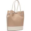 imageCalvin Klein Ash Tote Bag  NorthSouth Vegan Leather 2 PocketsNaturalWhite Canvas