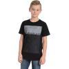 imageCalvin Klein Boys Short Sleeve Graphic Crew Neck TShirt Comfortable Relaxed Fit Big Stipple Black 1416