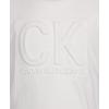 imageCalvin Klein Boys Short Sleeve Graphic Crew Neck TShirt Comfortable Relaxed Fit Deboss White 1416