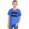 imageCalvin Klein Boys Short Sleeve Graphic Crew Neck TShirt Comfortable Relaxed Fit Washed Prince Blue 1416