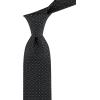 imageCalvin Klein Mens Black Solid and Pattern Neckties  Standard and Extra Long SizesBlack Geo