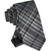 imageCalvin Klein Mens Black Solid and Pattern Neckties  Standard and Extra Long SizesBlack Plaid 2