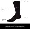 imageCalvin Klein Mens Dress Socks  2 Pairs Egyptian Cotton Blend Comfort Stay Up Cuff Crew Socks for Men 712All Black