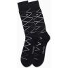 imageCalvin Klein Mens Dress Socks  2 Pairs Egyptian Cotton Blend Comfort Stay Up Cuff Crew Socks for Men 712Black Diamond