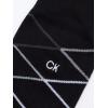 imageCalvin Klein Mens Dress Socks  2 Pairs Egyptian Cotton Blend Comfort Stay Up Cuff Crew Socks for Men 712Black Diamond