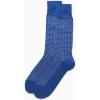 imageCalvin Klein Mens Dress Socks  2 Pairs Egyptian Cotton Blend Comfort Stay Up Cuff Crew Socks for Men 712Blue Pattern