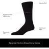 imageCalvin Klein Mens Dress Socks  2 Pairs Egyptian Cotton Blend Comfort Stay Up Cuff Crew Socks for Men 712Dark Black