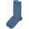 imageCalvin Klein Mens Dress Socks  2 Pairs Egyptian Cotton Blend Comfort Stay Up Cuff Crew Socks for Men 712Light Blue Dot