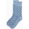 imageCalvin Klein Mens Dress Socks  2 Pairs Egyptian Cotton Blend Comfort Stay Up Cuff Crew Socks for Men 712Light Blue Pattern