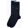 imageCalvin Klein Mens Dress Socks  2 Pairs Egyptian Cotton Blend Comfort Stay Up Cuff Crew Socks for Men 712Navy Pin Dot