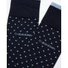 imageCalvin Klein Mens Dress Socks  2 Pairs Egyptian Cotton Blend Comfort Stay Up Cuff Crew Socks for Men 712Navy Pin Dot