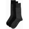 imageCalvin Klein Mens Dress Socks  3 Pack Patterned Crew SocksBlack Grey Assorted