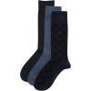 imageCalvin Klein Mens Dress Socks  3 Pack Patterned Crew SocksBlue Navy