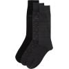 imageCalvin Klein Mens Dress Socks  3 Pack Patterned Crew SocksCharcoal HeatherGraphite HeatherBlack