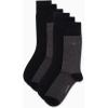 imageCalvin Klein Mens Dress Socks  6 Pairs Classic Comfort Stay Up Cuff Mixed Pattern  Dress Socks for Men 712Black Birdseye