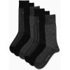 imageCalvin Klein Mens Dress Socks  6 Pairs Classic Comfort Stay Up Cuff Mixed Pattern  Dress Socks for Men 712Black Grey Assorted