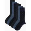 imageCalvin Klein Mens Dress Socks  6 Pairs Classic Comfort Stay Up Cuff Mixed Pattern  Dress Socks for Men 712Blue Navy