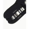 imageCalvin Klein Mens Dress Socks  6 Pairs Classic Comfort Stay Up Cuff Mixed Pattern  Dress Socks for Men 712StripeBlackBlack