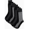 imageCalvin Klein Mens Dress Socks  8 Pack Breathable Cotton Mid Crew Socks  Casual Long Work Socks for Men Sizes 712Black Grey