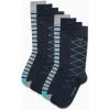 imageCalvin Klein Mens Dress Socks  8 Pack Breathable Cotton Mid Crew Socks  Casual Long Work Socks for Men Sizes 712Dark Denim Pattern