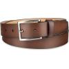 imageCalvin Klein Mens Modern Dress Minimalist Belt with Classic Harness BuckleCognac