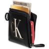 imageCalvin Klein Mens RFID Half Zip Around Card Case Wallet Black One Size