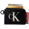 imageCalvin Klein Mens RFID Half Zip Around Card Case Wallet Black One Size
