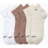 imageCalvin Klein Quarter Socks for Women  6 Pack Cushioned Ankle Socks  Quarter Cut Breathable Lightweight Athletic DesignWhiteBrown