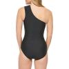 imageCalvin Klein Standard Shoulder Strap Starburst Pleating Removable Soft Cups One Piece SwimsuitBlack