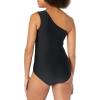 imageCalvin Klein Standard Shoulder Strap Starburst Pleating Removable Soft Cups One Piece SwimsuitBlack