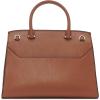 imageCalvin Klein Womens Becky Turn Lock Satchel  2 in 1 Vegan Leather 3 PocketsCaramel Waxed