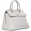 imageCalvin Klein Womens Becky Turn Lock Satchel  2 in 1 Vegan Leather 3 PocketsDove Grey