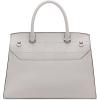 imageCalvin Klein Womens Becky Turn Lock Satchel  2 in 1 Vegan Leather 3 PocketsDove Grey Woven