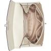 imageCalvin Klein Womens Becky Turn Lock Satchel  2 in 1 Vegan Leather 3 PocketsNeutralWhite Woven