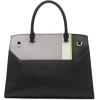 imageCalvin Klein Womens Becky Turn Lock Satchel  2 in 1 Vegan Leather 3 PocketsWhiteCitrine Multi