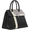 imageCalvin Klein Womens Becky Turn Lock Satchel  2 in 1 Vegan Leather 3 PocketsWhiteCitrine Multi