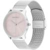 imageCalvin Klein Womens CK Iconic  35mm 2H Quartz Watch  Stainless Steel Mesh Bracelet  Water Resistance 30 Meters  Premium Fashion Timepiece for Everyday Style  Gift for HerSilver Pink Mesh