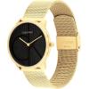 imageCalvin Klein Womens CK Iconic  35mm 2H Quartz Watch  Stainless Steel Mesh Bracelet  Water Resistance 30 Meters  Premium Fashion Timepiece for Everyday Style  Gift for HerBlack Gold Mesh