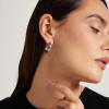 imageCalvin Klein Womens CShape Earrings Elegant Minimalism with Sleek Linear Silhouette and Crystal SettingsSilver