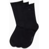 imageCalvin Klein Womens Crew Socks  3 Pack Soft Cotton Blend Roll Cuff MiniMid Crew Dress Socks for Women Shoe Size 410Black