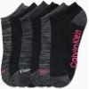 imageCalvin Klein Womens Low Cut Socks  6 Pack Breathable Cushioned Athletic Performance No Show Socks for Women Sizes 410Grey Multi