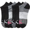imageCalvin Klein Womens Low Cut Socks  6 Pack Breathable Cushioned Athletic Performance No Show Socks for Women Sizes 410GreyBlack Logo