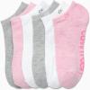 imageCalvin Klein Womens Low Cut Socks  6 Pack Breathable Cushioned Athletic Performance No Show Socks for Women Sizes 410Pink Multi