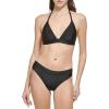 imageCalvin Klein Womens Low Waisted Elastic Logo Triangle Bikini SetBlack Shimmer