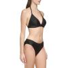 imageCalvin Klein Womens Low Waisted Elastic Logo Triangle Bikini SetBlack Shimmer