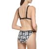 imageCalvin Klein Womens Low Waisted Elastic Logo Triangle Bikini SetBlackSoft White