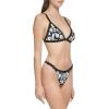 imageCalvin Klein Womens Low Waisted Elastic Logo Triangle Bikini SetBlackSoft White