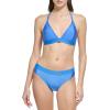 imageCalvin Klein Womens Low Waisted Elastic Logo Triangle Bikini SetPalace Blue Shimmer