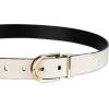 imageCalvin Klein Womens TwoinOne Reversible Dress Casual Belts for Jeans Trousers and DressesBoneBlack