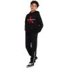 imageCalvin Klein boys Long Sleeve Pullover Fleece HoodieOld School Black